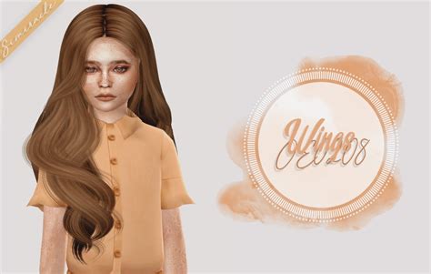 Simiracle Wings Oe0208 Hair Retextured Kids Version ~ Sims 4 Hairs