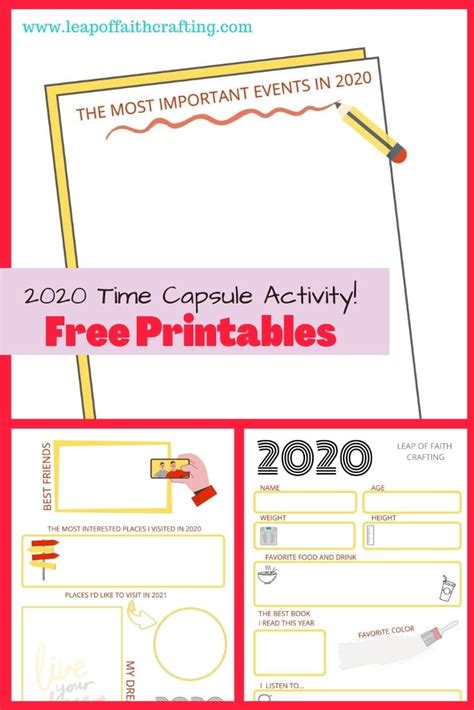 Free Time Capsule Printable For 2020 Leap Of Faith Crafting