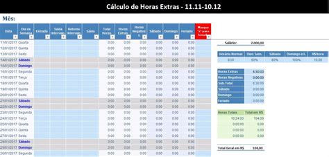 Planilha Excel Para Calculo De Valor Hora Semanais Youtube Images