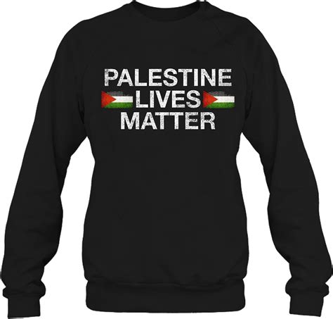 Vintage Palestine Lives Matter Tshirt Crew Black B25 Amazonca
