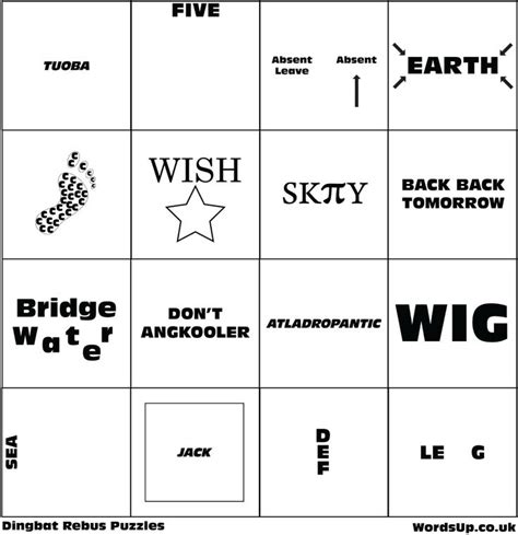 Brain Teasers Dingbat Whatzit Puzzles Brain Teasers For Kids