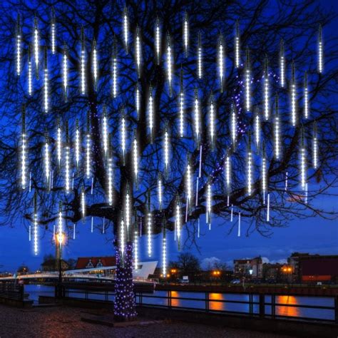 Meteor Shower Icicle Christmas Lights Outdoor 118 Inches 8 Tubes 1920