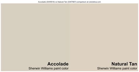 Sherwin Williams Accolade Vs Natural Tan Color Side By Side
