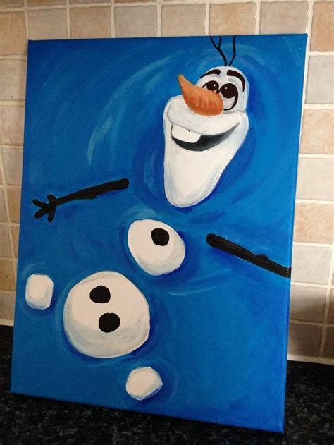 Easy Olaf Painting Disney Canvas Art Christmas Paintings On Canvas