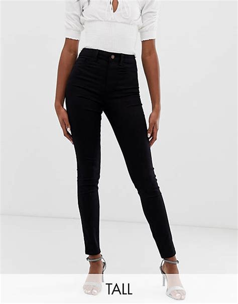 New Look Tall Disco Skinny Jeans In Black Asos