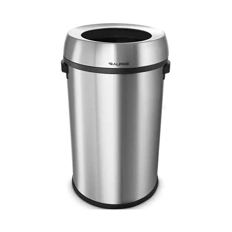 Alpine Industries 17 Gal Stainless Steel Commercial Trash Can