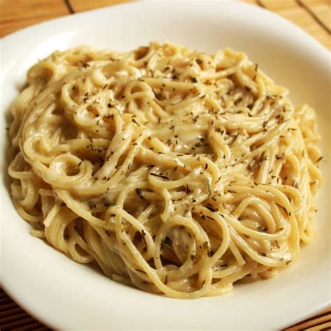 Espaguetis Con Crema De Queso Receta Ekilu