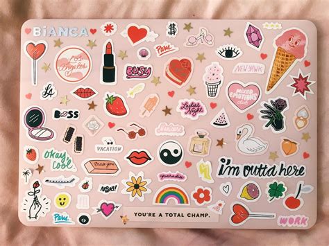 25 Aesthetically Pleasing Red Bubble Stickers For Your Laptop - Society19