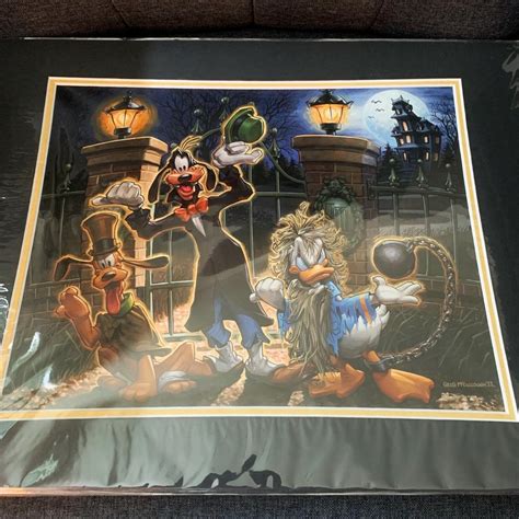 Disney Haunted Mansion Donald Goofy Pluto Greg Mccullough Print