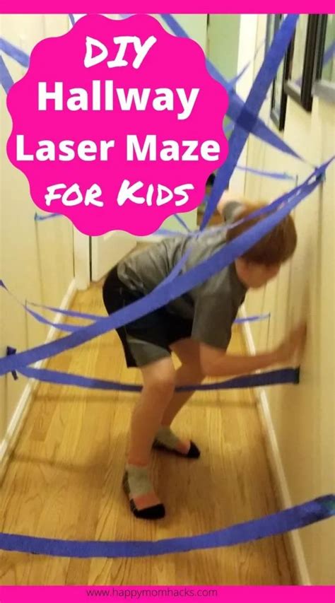 Diy Hallway Laser Maze Indoor Activity For Kids Happy Mom Hacks