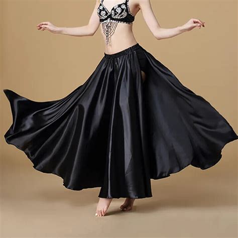 Performance Belly Dance Saint 2 Sides Slits Skirt Sexy Women Oriental Clothes Ebay