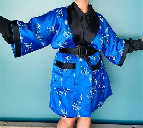 vintage satin short japanese kimono womens kimono satin kimono etsy