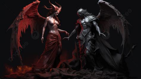 The Devils And Demons With Wings On The Ground Background Picture Of