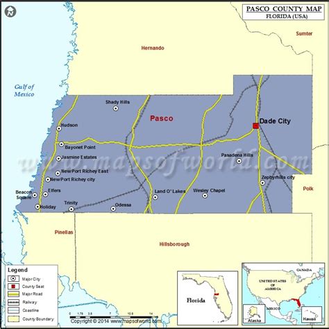 Pasco County Map Florida