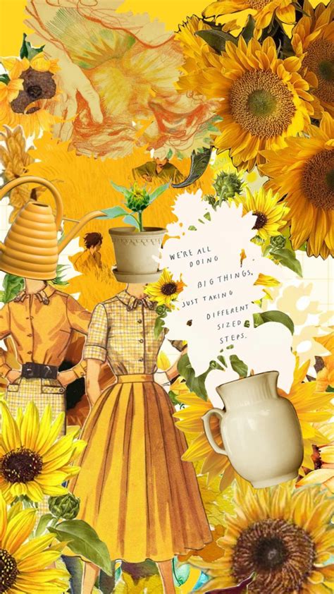 Mood Vibe Aesthetic Moodboard Collage Yellow Flower Sunflower Sunflowers Sunny In