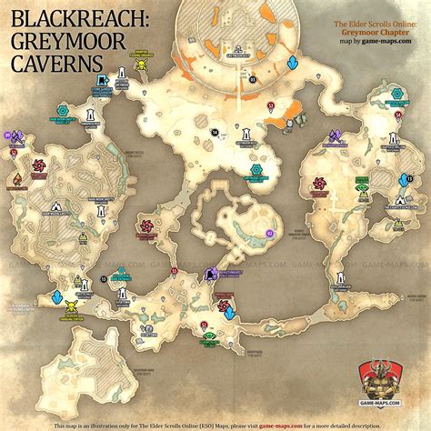 Detailed And Revealed Map Of Blackreach Greymoor Caverns Zone In Eso
