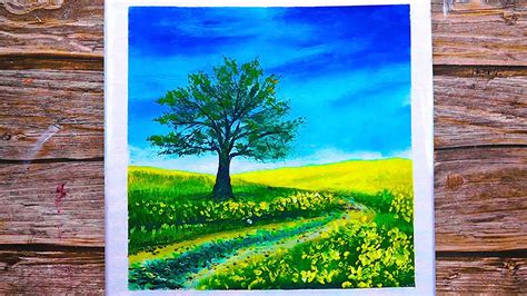Country Roads Easy Art Acrylic Painting Day 72 Youtube