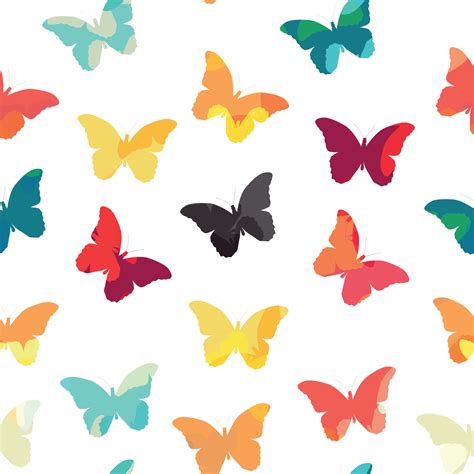 Butterfly Seamless Simple Pattern Background Vector Illustration
