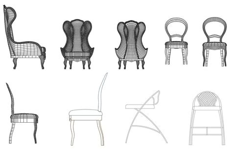 Amazing Different Types Of 2d Chair Design Autocad Furniture Drawing