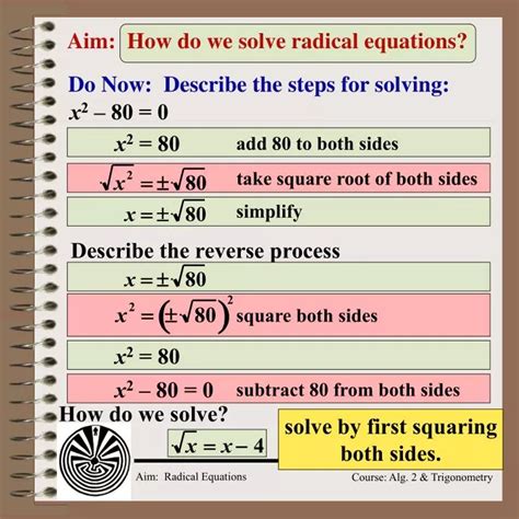 solving radical equations and inequalities powerpoint tessshebaylo