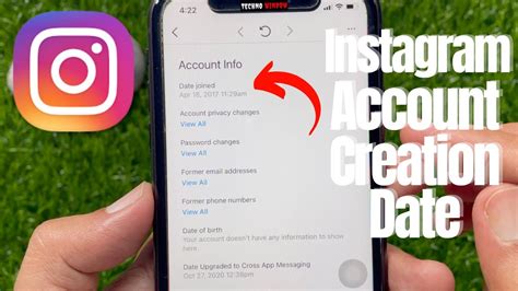How To Find Instagram Account Creation Date 2021 Youtube