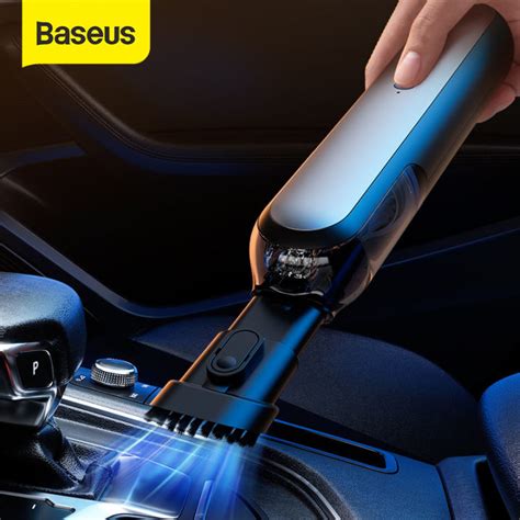 baseus car vacuum cleaner 4000pa lightweight portable vehicle handheld vacuum with led light for