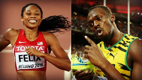 Allyson Felix Est Géante Usain Bolt Est Hors Du Commun Eurosport