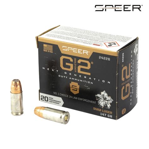 Speer 9mm Gold Dot G2 Personal Protection 147gr Hollow Point Ammo The