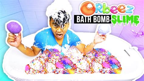 Slime Orbeez Bath Bomb Bath Challenge Youtube