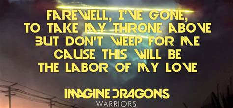 Imagine Dragons Warriors Lyric Video By Alexander Youtube