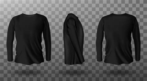 Simply upload your design and download your shirt mockup in seconds! Free Vector | Realistic mockup of black long sleeve t-shirt