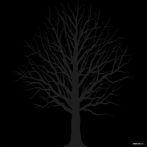 Winter Tree Silhouette In Psd Illustrator Svg  Eps Png