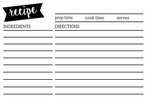 Full Page Editable Recipe Template Several Other Organizing With