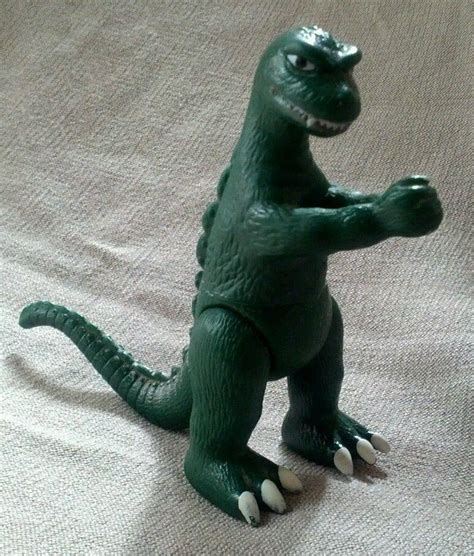 Vtg 80s Godzilla 375 Clip On Toy Action Figure Monster Kaiju Dinosaur
