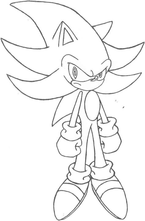 Free sonic coloring page to download printable sonic coloring page to print and color for free Super Sonic, Sonic Adventure by SuperSonicSSJX on DeviantArt