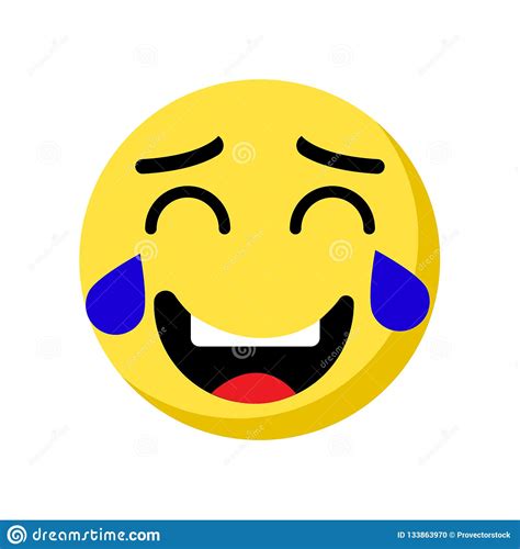 Laughing Emoji Icon Isolated On White Background Stock Vector ...