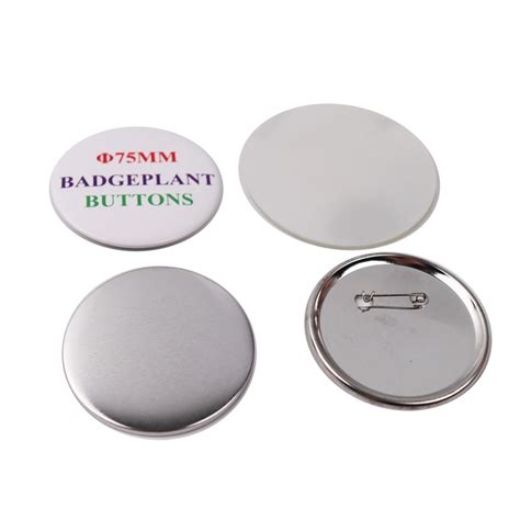 75mm Round Complete Button Supplies And Badge Parts On Hot Sale