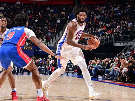 Embiid Scores 41 76ers Hand Pistons 21st Straight Loss