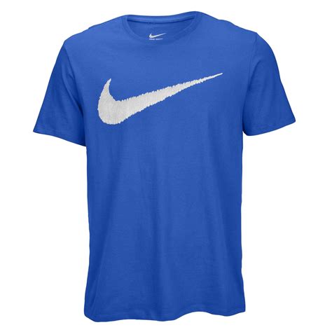 Nike Cotton Hangtag Swoosh Short Sleeve T Shirt In Blue For Men Lyst