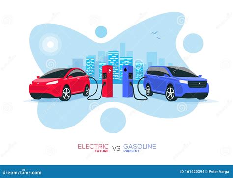 Comparing Electric Versus Gasoline Diesel Car Electric Car Charging At