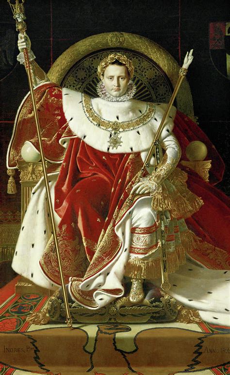 Napoleon On His Imperial Throne 1806 Painting By Jean Auguste