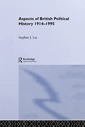 9780415131025 Aspects Of British Political History 1914 1995 1914 95
