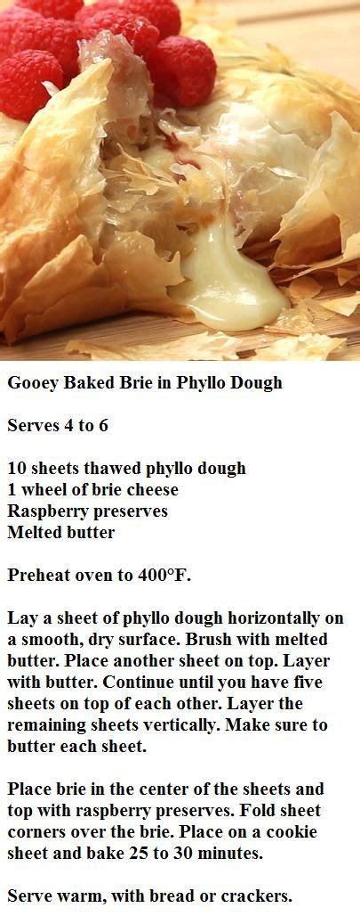7 low carb fruit desserts. Gooey Baked Brie in Phyllo Dough | Phyllo recipes, Phyllo dough, Appetizer recipes