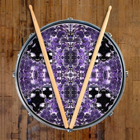 Graphic Drum Skin For Bass Snare And Tom Drums Amethyst Etsy