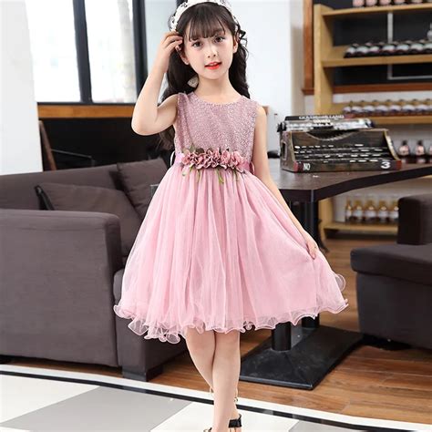 Buy 2018 Summer Kids Big Girl Chiffon Dress Lace