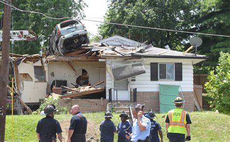 Insane Speeding Car Crashes Into Houses Roof Amazing