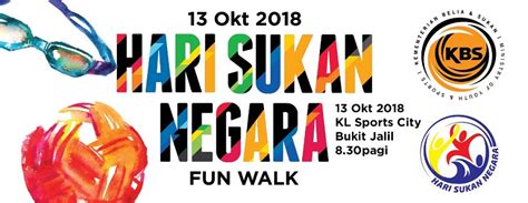 Oktober 12, 2018 @ 8:18pm. RUNNERIFIC: Hari Sukan Negara Fun Walk 2018
