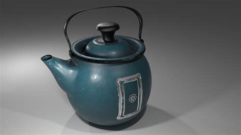 3d Asset Kettle Retro For Games And Not Only Cgtrader
