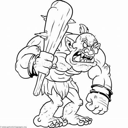 Coloring Cartoon Funny Troll Pages Getcoloringpages