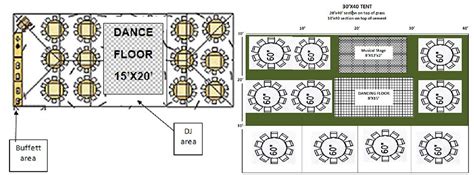 30x40 Sample Layout Tents Special Event Rentals